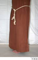  photos medieval monk in brown habit 1 Medieval clothing brown habit lower body monk rope 0001.jpg